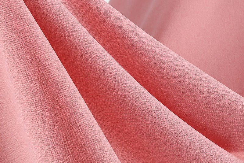 1950S Pink Scalloped Neck Sleeveless Vintage Dress