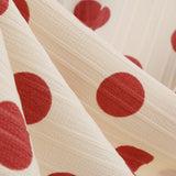 1950S Apricot and Red Polka Dot Spaghetti Strap Vintage Dress