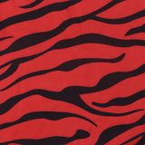 1950s Black and Red Zebra Print Long Sleeve Vintage Dress