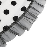 1950S Black and White Polka Dot Halter Neck Vintage Dress