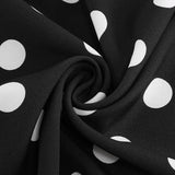 1950S Black and White Polka Dot Halter Neck Vintage Dress