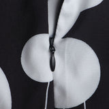 1950s White and Black Sleeveless Retro Polka Dot Belted Vintage Dress