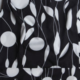 1950s White and Black Sleeveless Retro Polka Dot Belted Vintage Dress