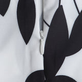 1950s White and Black Sleeveless Retro Polka Dot Belted Vintage Dress
