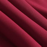 1950S Burgundy Off-Shoulder Retro Pleated Vintage Dress