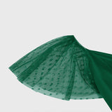 1950S Emerald Green Retro Lace Sleeve V-Neck Vintage Dress