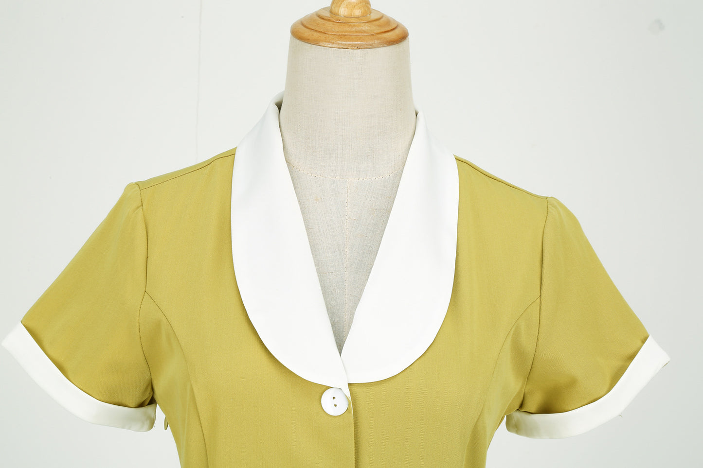 1950S Light Blue Retro Belted Short Sleeve Vintage Dress