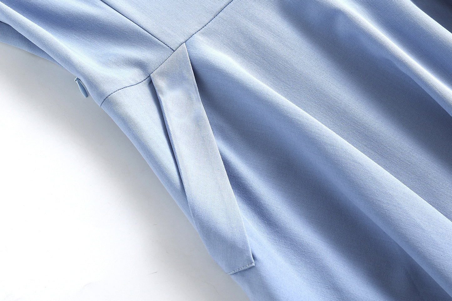 1950S Light Blue Retro Belted Short Sleeve Vintage Dress