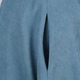 1950S Light Blue Retro Belted Sleeveless Vintage Swing Dress