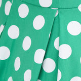 1950S Light Blue Retro Polka Dot Short Sleeve Vintage Dress