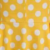 1950S Light Blue Retro Polka Dot Short Sleeve Vintage Dress