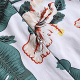 1950S Multi-Color Floral Button-Up Belted Short Sleeve Vintage Dress