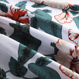 1950S Multi-Color Floral Button-Up Belted Short Sleeve Vintage Dress