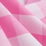 1950S Pink and White Gingham Halter Neck Vintage Swing Dress