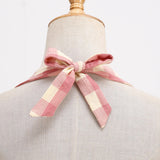 1950S Pink Plaid Halter Neck Vintage Swing Dress