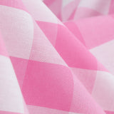 1950S Pink Retro Gingham Halter Belted Sleeveless Vintage Dress