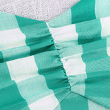 1950S Pink Retro Gingham Halter Belted Sleeveless Vintage Dress