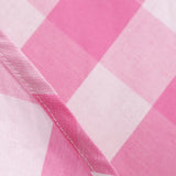 1950s Pink Retro Gingham Halter Neck Sleveless Vintage Dress