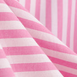 1950S Pink Striped Spaghetti Strap Sleeveless Vintage Dress