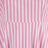 1950S Pink Striped Spaghetti Strap Sleeveless Vintage Dress