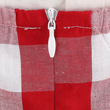 1950S Red Gingham Halter Neck Belted Vintage Dress