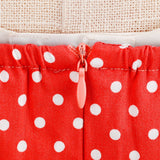 1950S Red Retro Polka Dot Halter Neck Vintage Dress