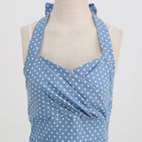 1950S Red Retro Polka Dot Halter Neck Vintage Dress