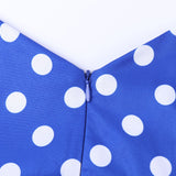 1950s Teal Spaghetti Strap Retro Polka Dot Vintage Dress