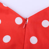 1950s Teal Spaghetti Strap Retro Polka Dot Vintage Dress