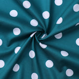 1950s Teal Spaghetti Strap Retro Polka Dot Vintage Dress
