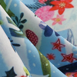 1950s Light Blue Tropical Print Sleeveless Vintage Dress