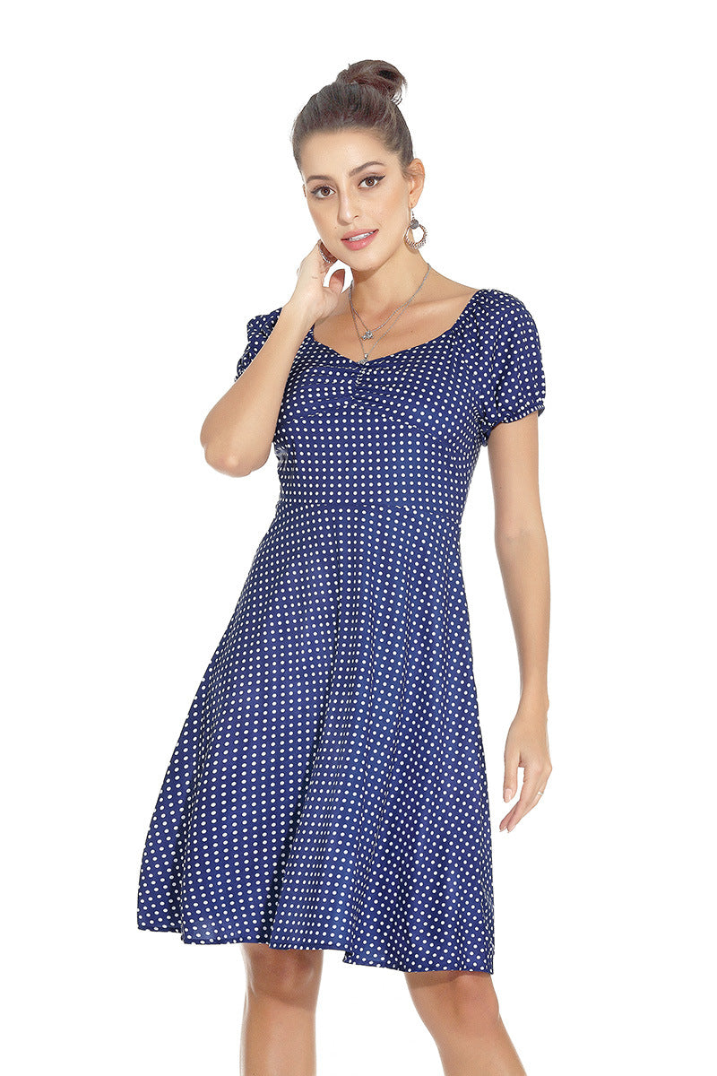 1950s White and Black Checkered Short Sleeve Vintage Dress