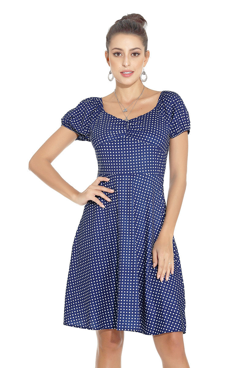 1950s White and Black Checkered Short Sleeve Vintage Dress