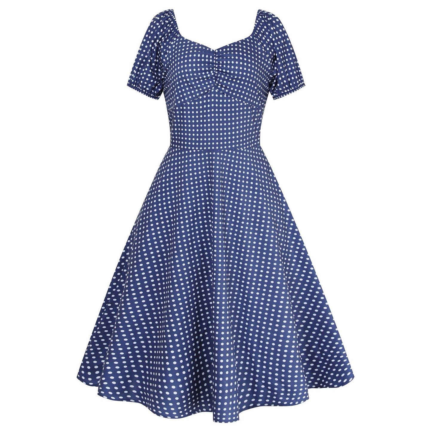 1950s White and Black Checkered Short Sleeve Vintage Dress