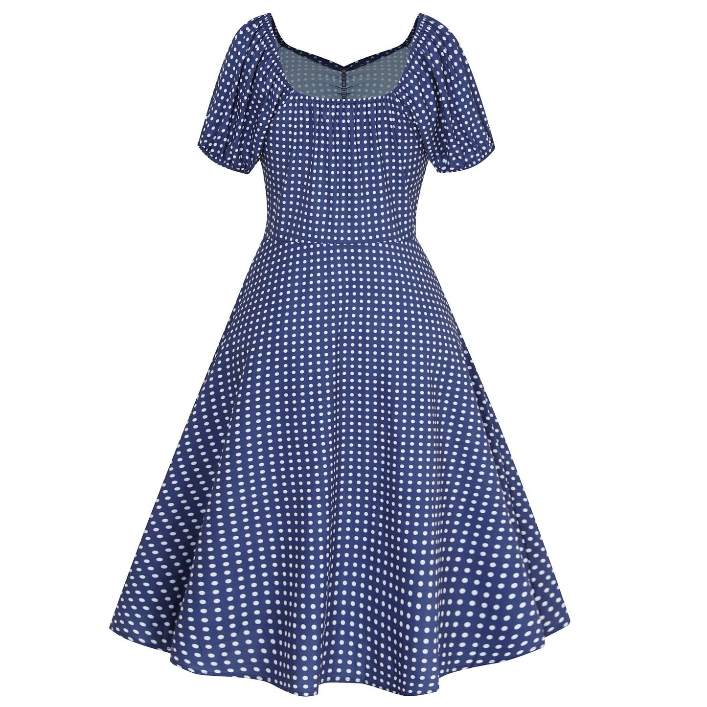 1950s White and Black Checkered Short Sleeve Vintage Dress