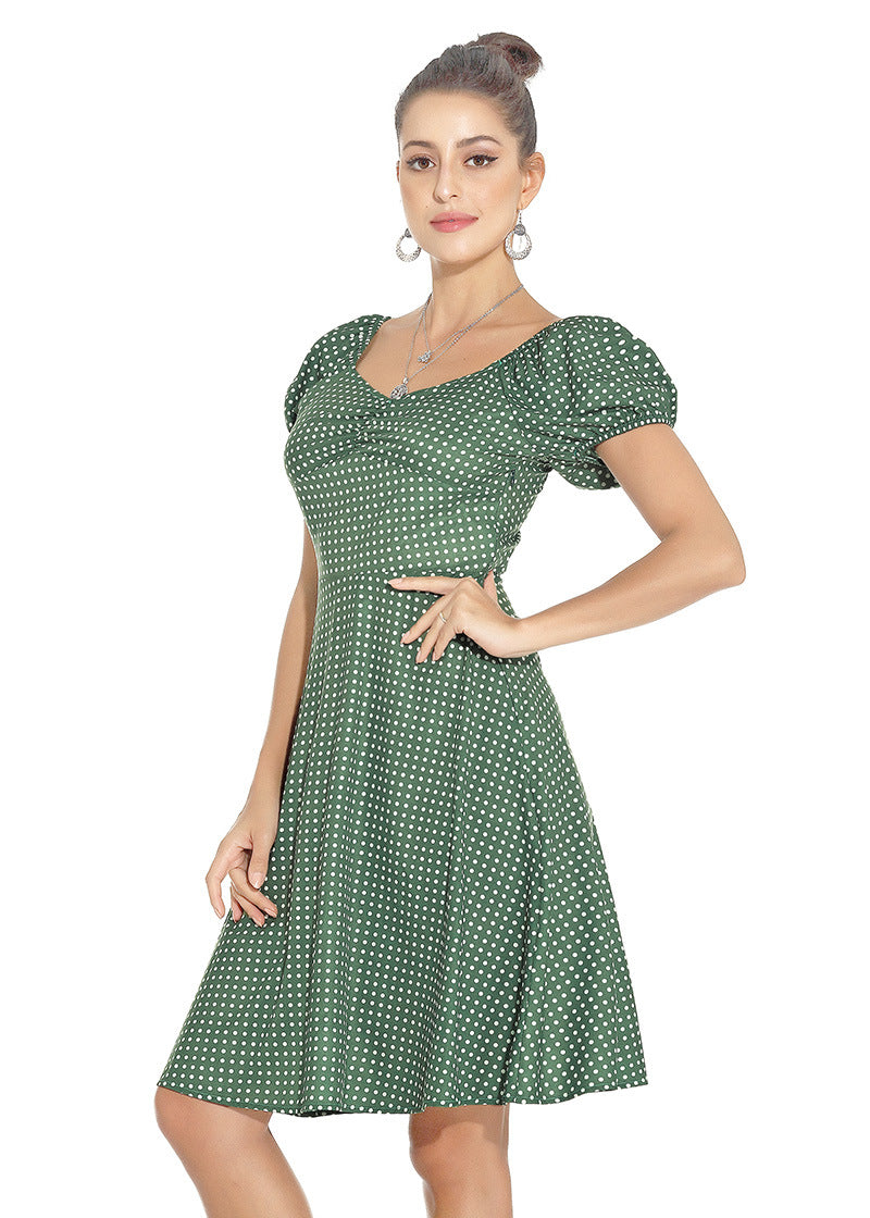 1950s White and Black Checkered Short Sleeve Vintage Dress