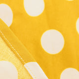 1950S Yellow Retro Polka Dot Belted Short Sleeve Vintage Dress