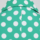 1950S Yellow Retro Polka Dot Belted Short Sleeve Vintage Dress
