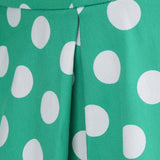 1950S Yellow Retro Polka Dot Belted Short Sleeve Vintage Dress