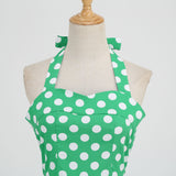 1950S Yellow Retro Polka Dot Halter Neck Belted Vintage Dress