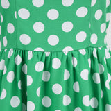 1950S Yellow Retro Polka Dot Halter Neck Belted Vintage Dress