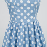 1950S Yellow Retro Polka Dot Halter Neck Belted Vintage Dress