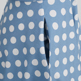 1950S Green Retro Polka Dot Halter Belted Sleeveless Vintage Dress