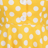 1950S Green Retro Polka Dot Halter Belted Sleeveless Vintage Dress