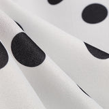 1950S Black Off Shoulder Polka Dot Vintage Dress