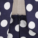 1950S Green Retro Polka Dot Halter Belted Sleeveless Vintage Dress