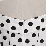 1950S Black Off Shoulder Polka Dot Vintage Dress