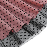 1950S Black Round Neck And Teal Polka Dot Vintage Dress