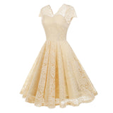 1950S Charming Pink Lace Cap Sleeve Sweetheart Neckline Vintage Swing Dress