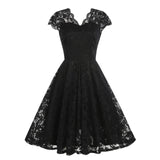 1950S Charming Pink Lace Cap Sleeve Sweetheart Neckline Vintage Swing Dress